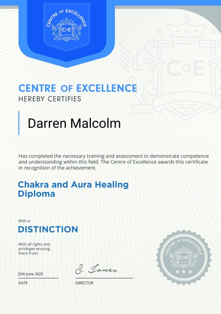 ClairKinesthesia, Chakra Healing, Darker Spectrum, Darren Malcolm, 5th Dimension